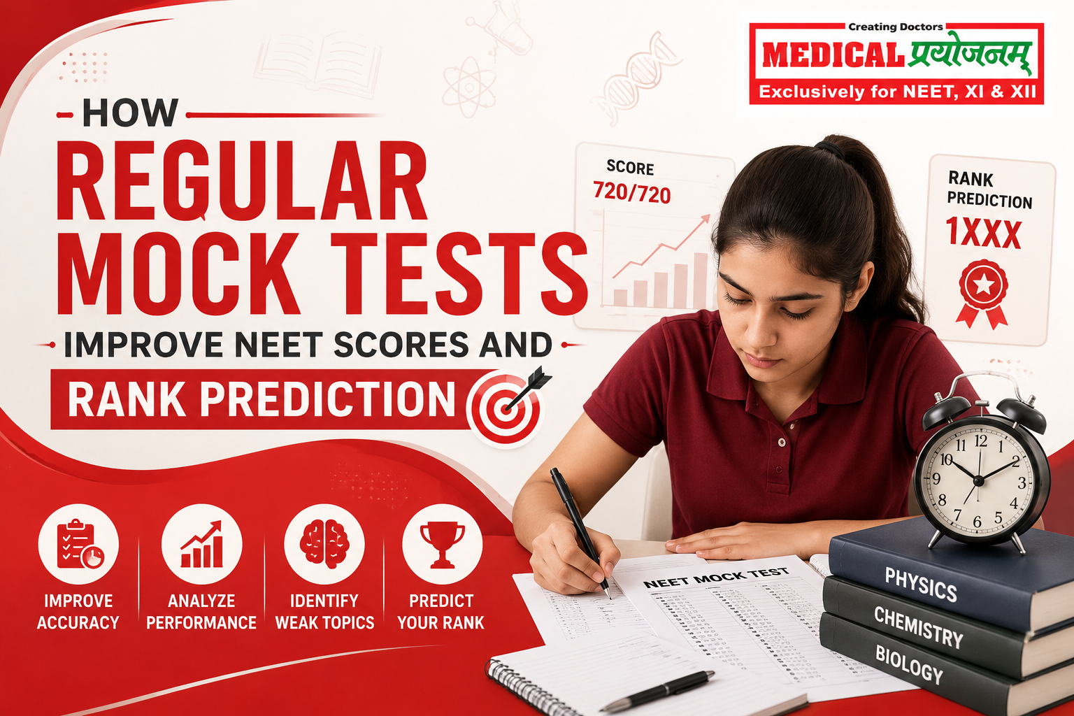 How Regular Mock Tests Improve NEET Scores and Rank Prediction
